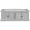 4-door Storage Bench with Adjustable Shelves and Removable Cushion - 42.7L x 15.9W x 17.4H