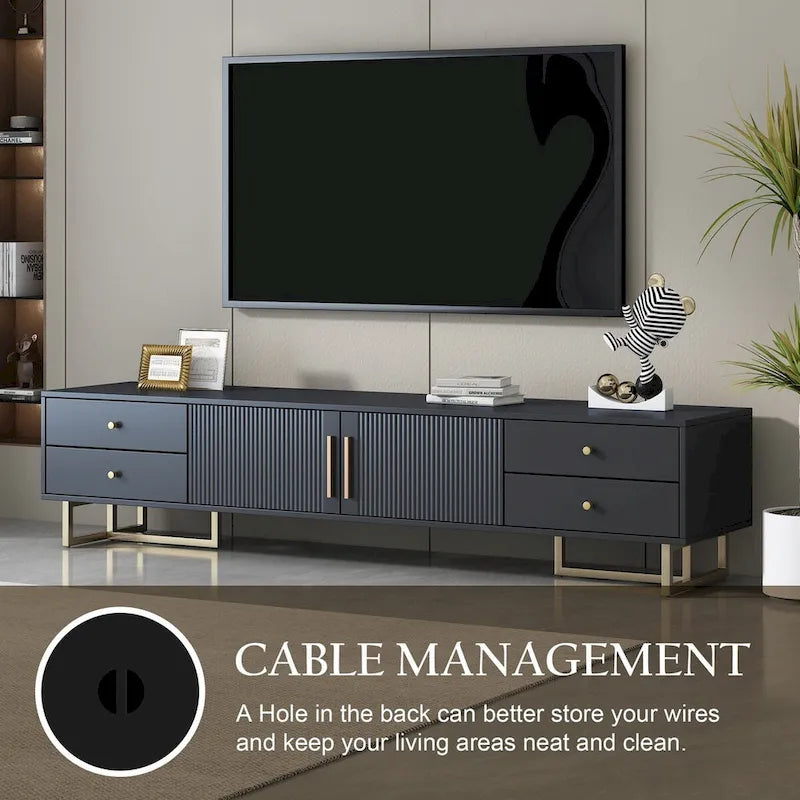 65+ Inch Modern TV Stand with Storage for Living Room