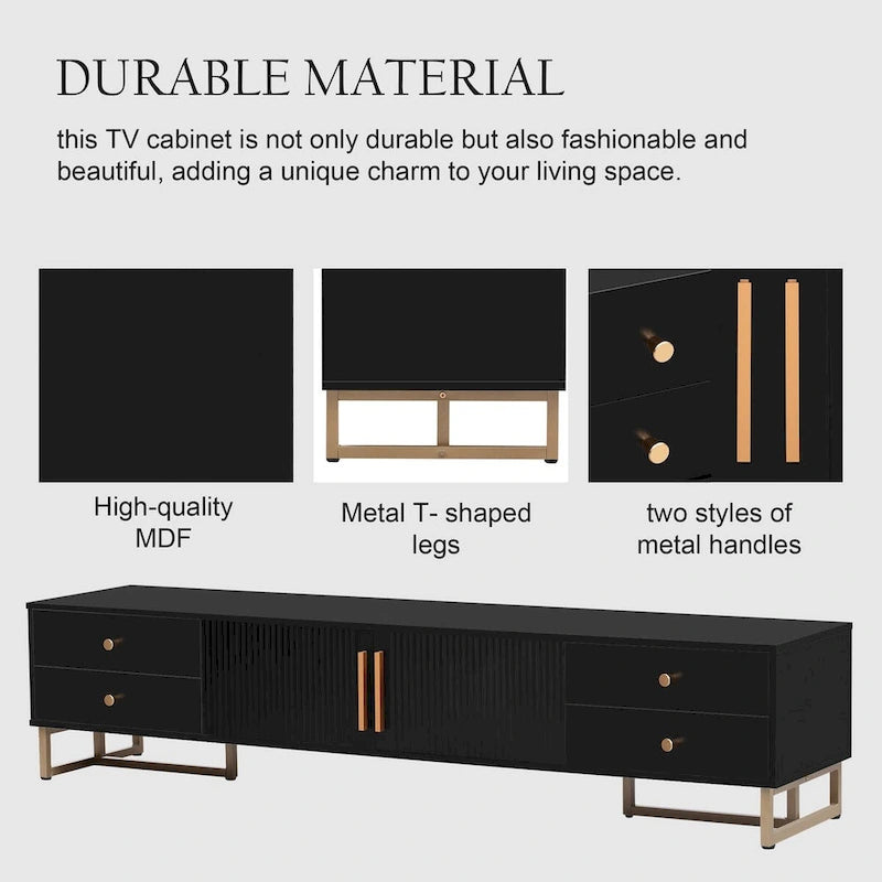 65+ Inch Modern TV Stand with Storage for Living Room