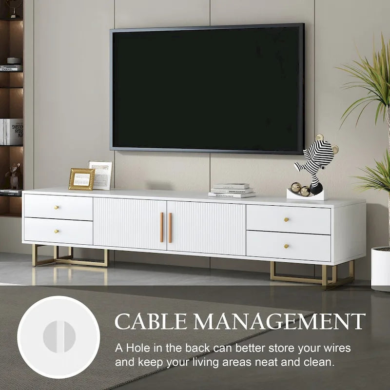 65+ Inch Modern TV Stand with Storage for Living Room