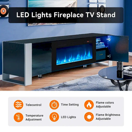 70 Modern Entertainment Center with 36 Fireplace