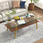 38.58 Rectangle Coffee Table with Modern Design