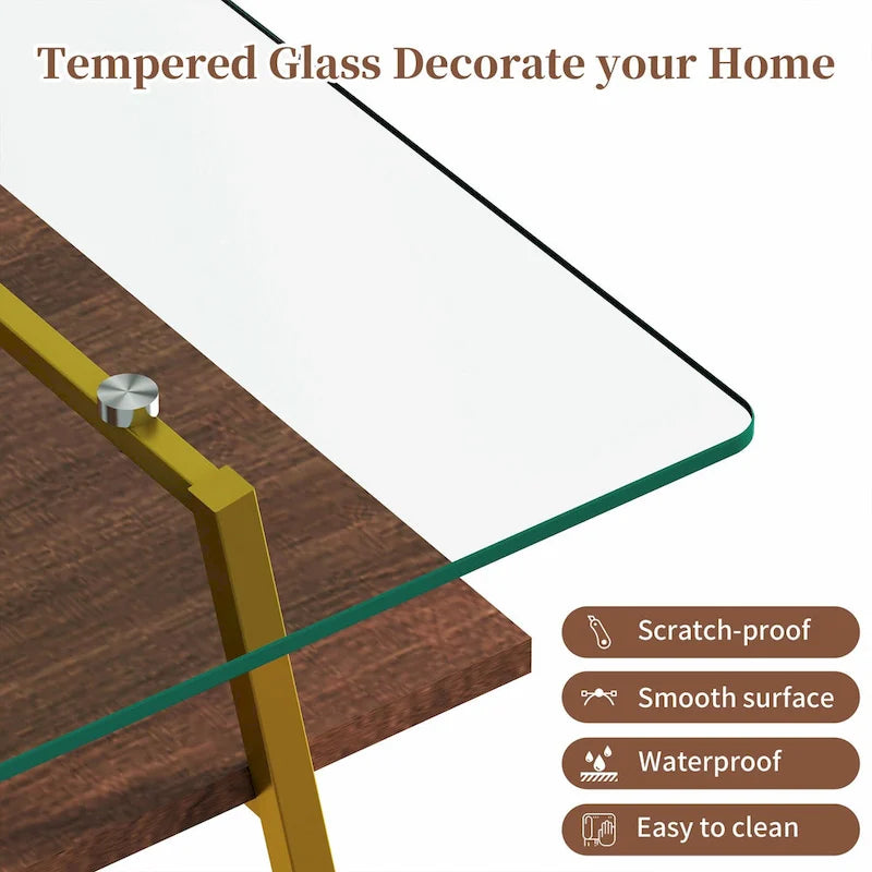 38.58 Rectangle Coffee Table with Modern Design