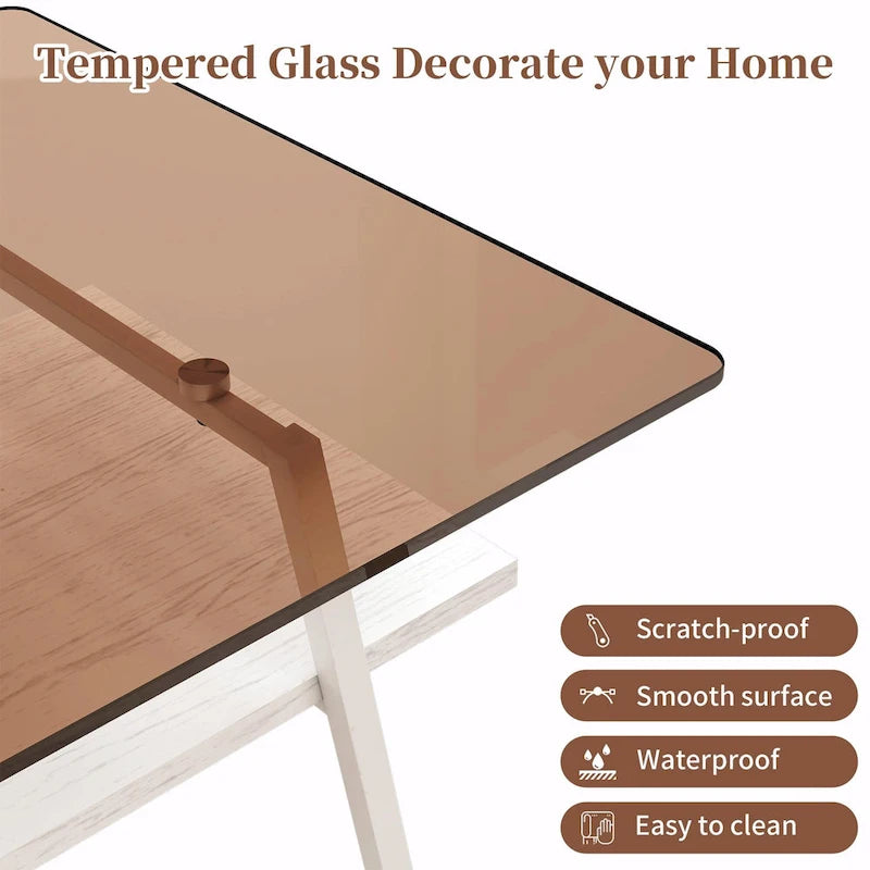 38.58 Rectangle Coffee Table with Modern Design