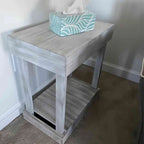 Rustic Farmhouse Solid Wood Accent End Table Sofa Side Table - 11 W x 26 H