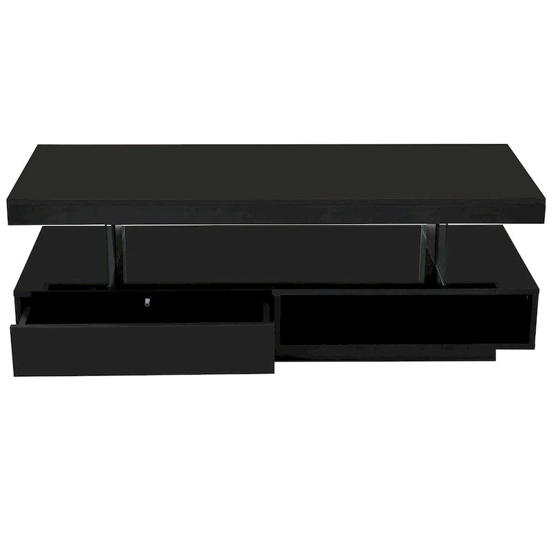 Coffee Table with 2 Drawers and Display Shelves
