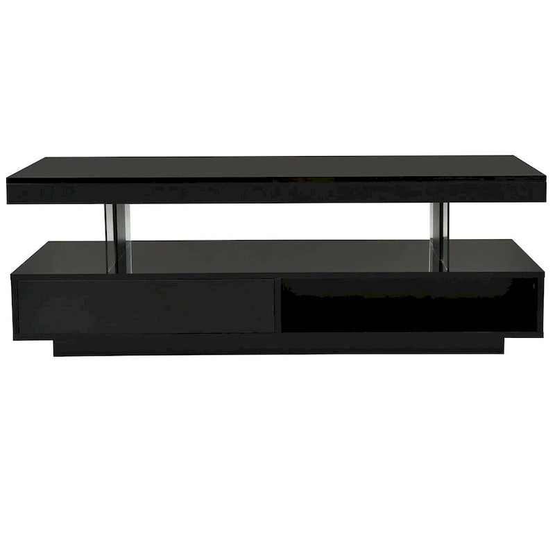 Coffee Table with 2 Drawers and Display Shelves