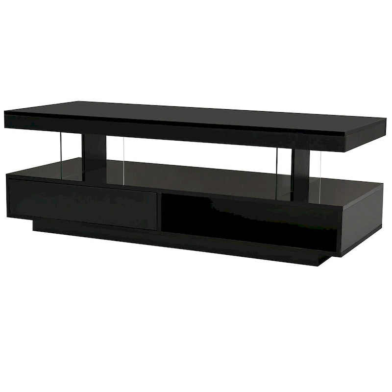 Coffee Table with 2 Drawers and Display Shelves