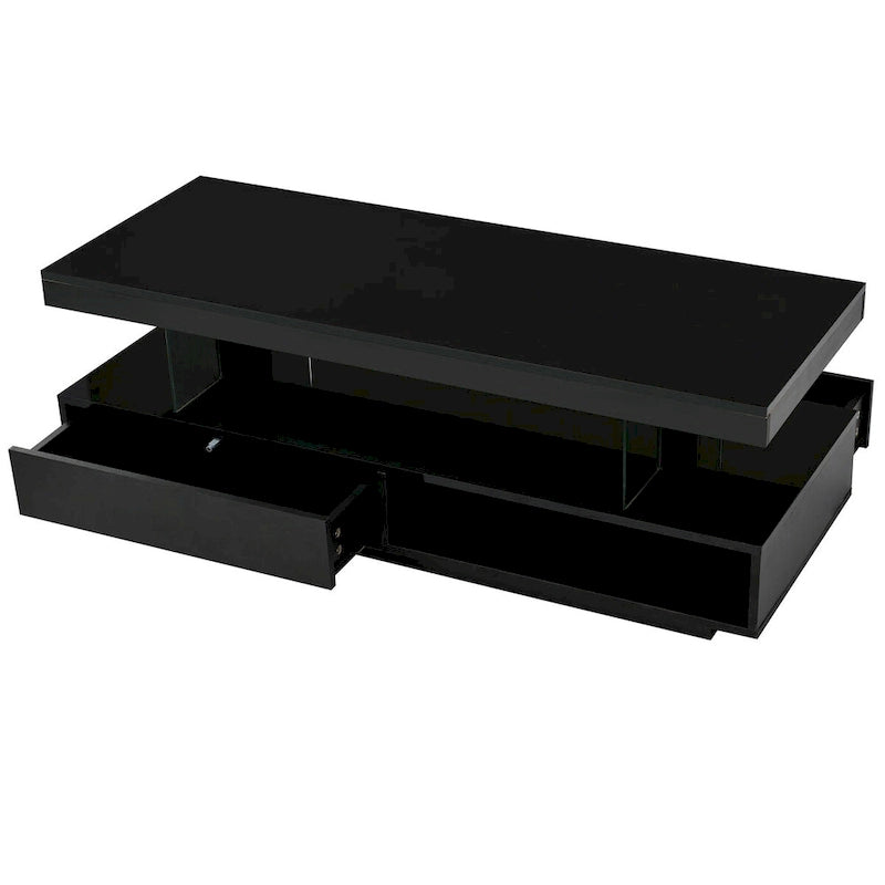 Coffee Table with 2 Drawers and Display Shelves