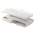 Coffee Table with 2 Drawers and Display Shelves