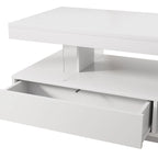 Coffee Table with 2 Drawers and Display Shelves