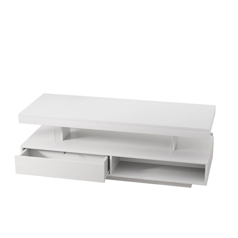 Coffee Table with 2 Drawers and Display Shelves