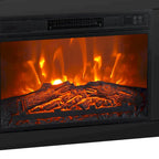 66 Modern Black Electric Fireplace TV Stands Console for 75-inch TV with Remote - 66 in console width