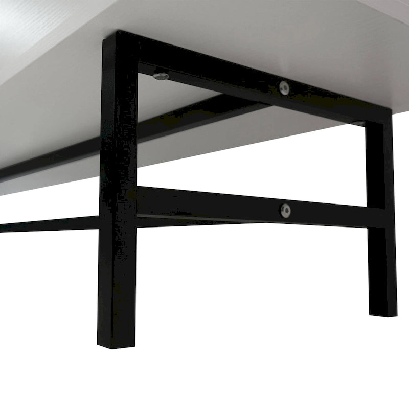 Rochester 2-Drawer 4-Shelf TV Stand Credenza with Iron Legs