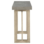 Contemporary Console Table with Industrial-inspired Concrete Wood Top