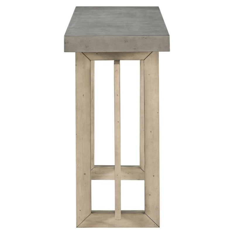Contemporary Console Table with Industrial-inspired Concrete Wood Top