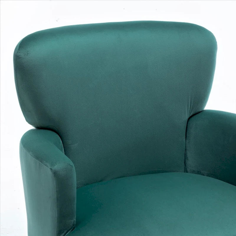 US Pride Furniture Trendy Velvet Accent Chair with Gold Metal Legs Upholstered Armchair