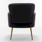 US Pride Furniture Trendy Velvet Accent Chair with Gold Metal Legs Upholstered Armchair