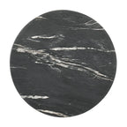 Enlow Black End Table with Marble-like Top