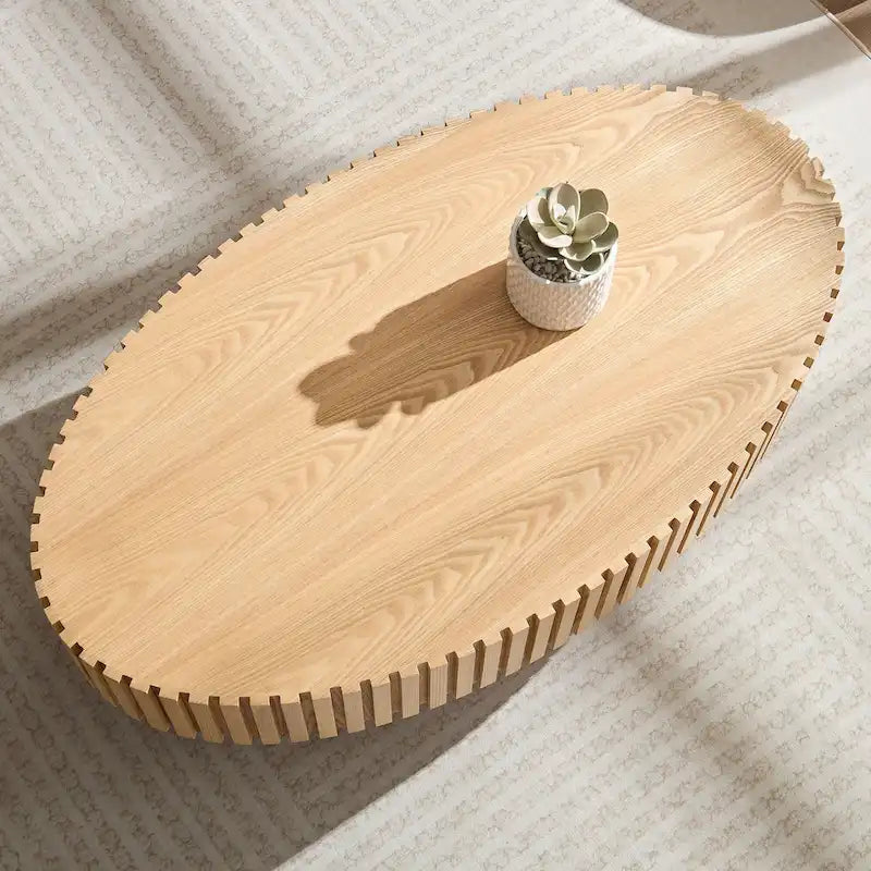 Modern Handcraft Drum Coffee Table