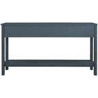 Rustic Entryway Console Table, 60 Long Sofa Table with two Different Size Drawers and Bottom Shelf for Storage