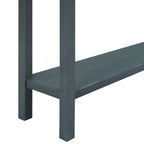 Rustic Entryway Console Table, 60 Long Sofa Table with two Different Size Drawers and Bottom Shelf for Storage