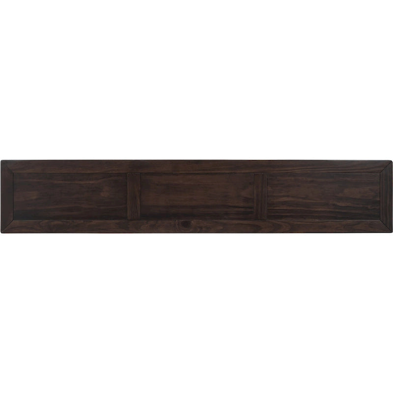 Rustic Entryway Console Table, 60 Long Sofa Table with two Different Size Drawers and Bottom Shelf for Storage