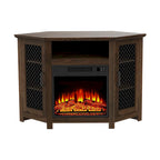 45 Industrial Corner Electric Fireplace TV Stands Console Table with 17 Electric Fireplace