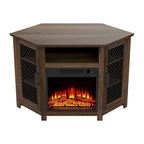 45 Industrial Corner Electric Fireplace TV Stands Console Table with 17 Electric Fireplace