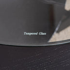36 in. Modern Black Round Solid Wood Glass Top Storage Coffee Table for Office Living Room - 36 in. W X 36 in. L X 20 in. H