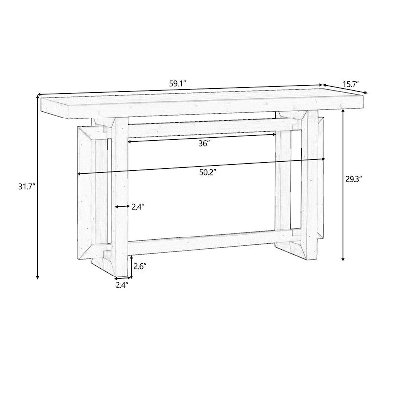 Harper&Bright Designs Contemporary Entryway Console Table