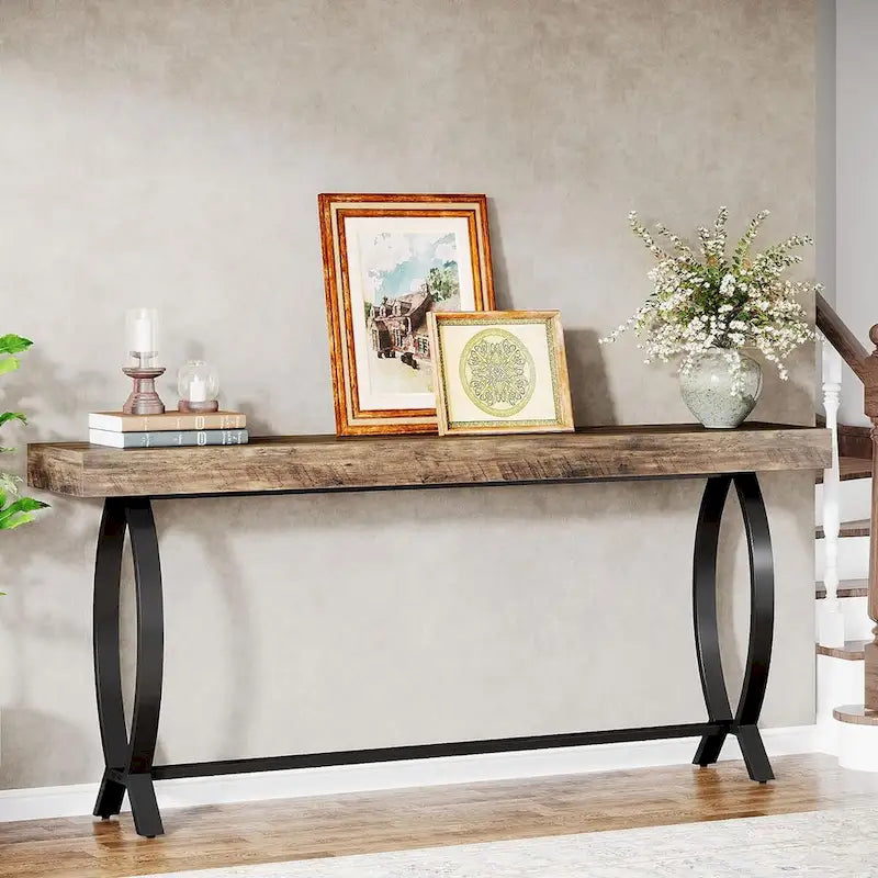 70.87-Inch Console Foyer Table for Entryway, Narrow Long Sofa Table Behind Couch