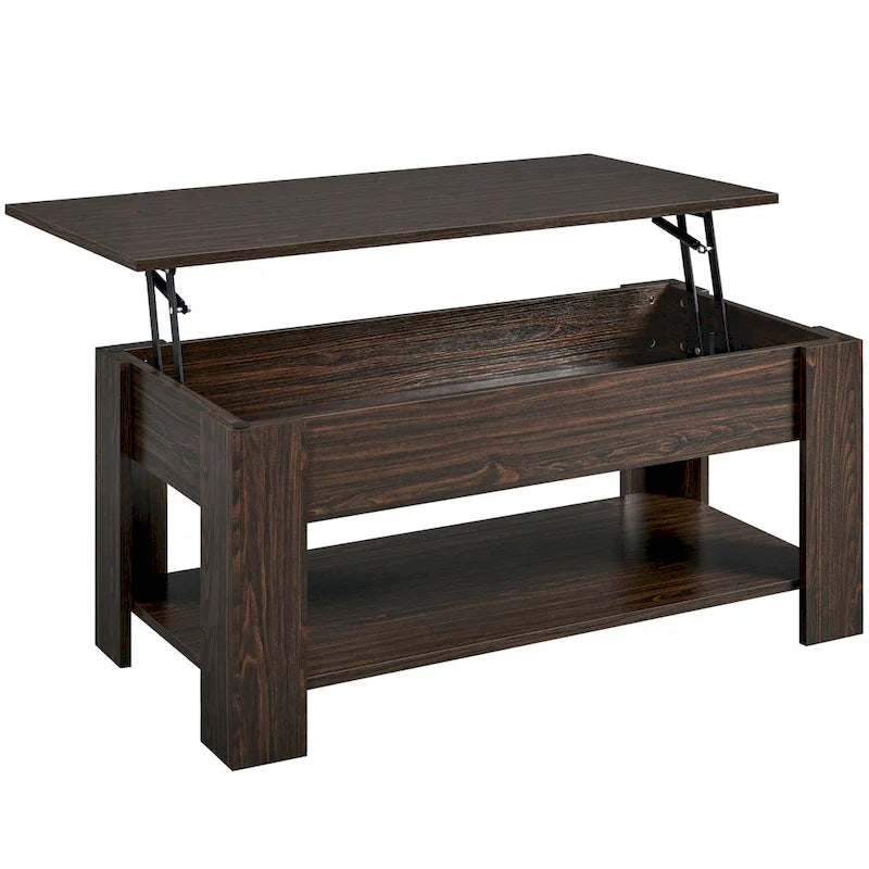 Yaheetech 47.5 Lift Top Coffee Table, Hidden Compartment/ Open Shelf