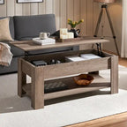 Yaheetech 47.5 Lift Top Coffee Table, Hidden Compartment/ Open Shelf