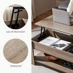 Yaheetech 47.5 Lift Top Coffee Table, Hidden Compartment/ Open Shelf