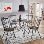 Mabel 42-inch Iron and Wood Round Dining Table or Dining Set by iNSPIRE Q Modern
