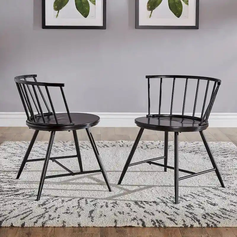 Mabel 42-inch Iron and Wood Round Dining Table or Dining Set by iNSPIRE Q Modern