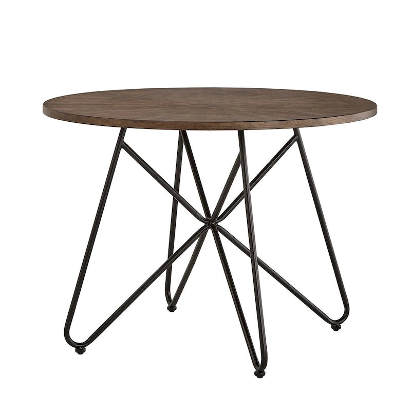 Mabel 42-inch Iron and Wood Round Dining Table or Dining Set by iNSPIRE Q Modern