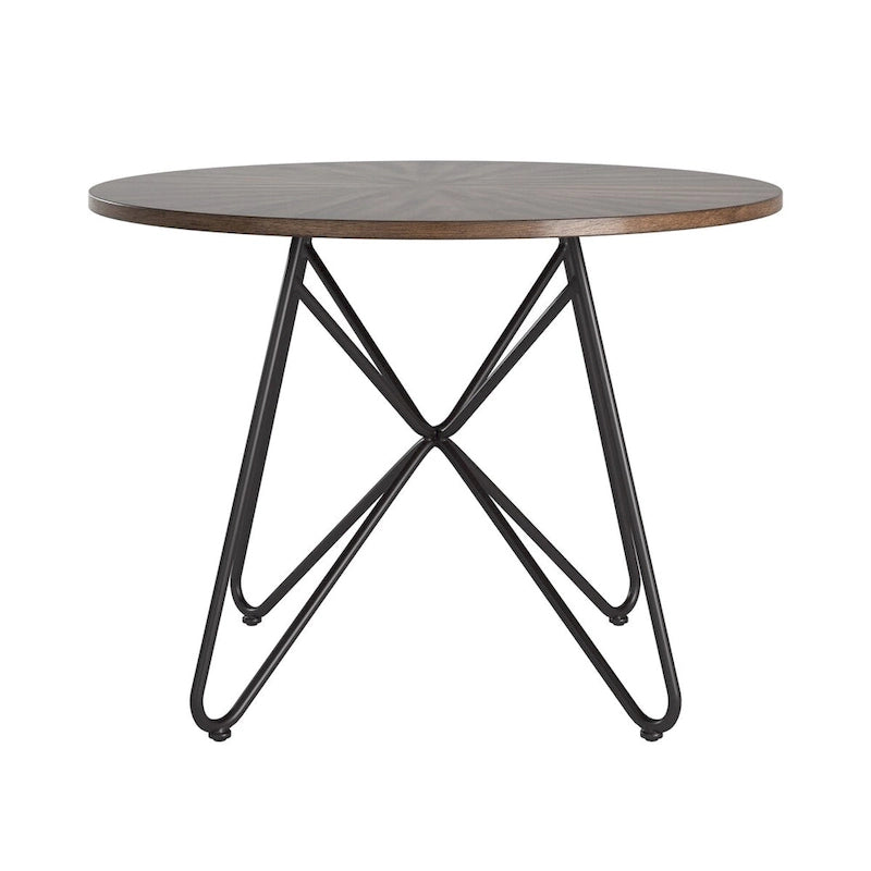 Mabel 42-inch Iron and Wood Round Dining Table or Dining Set by iNSPIRE Q Modern