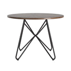 Mabel 42-inch Iron and Wood Round Dining Table or Dining Set by iNSPIRE Q Modern
