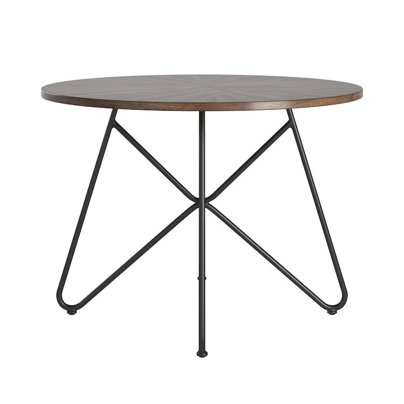 Mabel 42-inch Iron and Wood Round Dining Table or Dining Set by iNSPIRE Q Modern