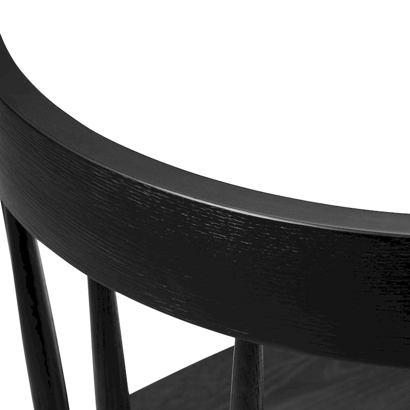 Poly & Bark Hava Dining Chair - Solid Oak Wood with Spindle-Back