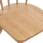 Poly & Bark Hava Dining Chair - Solid Oak Wood with Spindle-Back