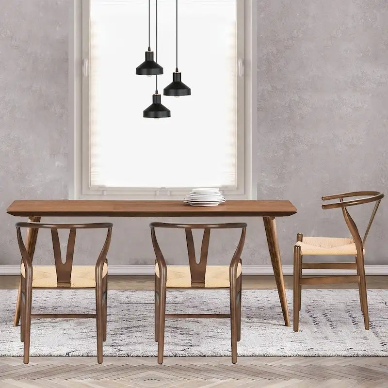 Poly & Bark Weave Chair - Solid Wood with Woven Seat