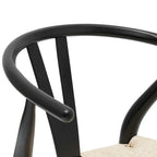 Poly & Bark Weave Chair - Solid Wood with Woven Seat