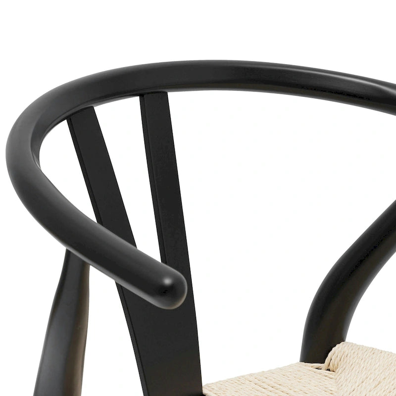 Poly & Bark Weave Chair - Solid Wood with Woven Seat