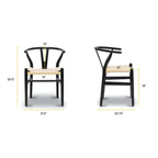 Poly & Bark Weave Chair - Solid Wood with Woven Seat