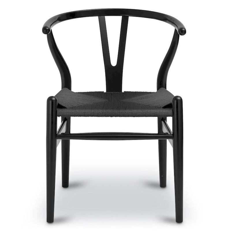 Poly & Bark Weave Chair - Solid Wood with Woven Seat