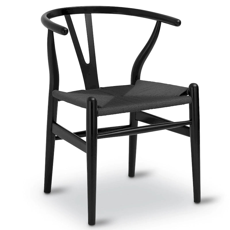 Poly & Bark Weave Chair - Solid Wood with Woven Seat