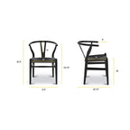 Poly & Bark Weave Chair - Solid Wood with Woven Seat